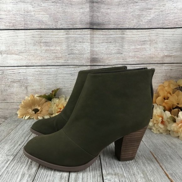 Sole Society Devyn Khaki Goat Nubuck Bootie Size 5.5 - Picture 2 of 10